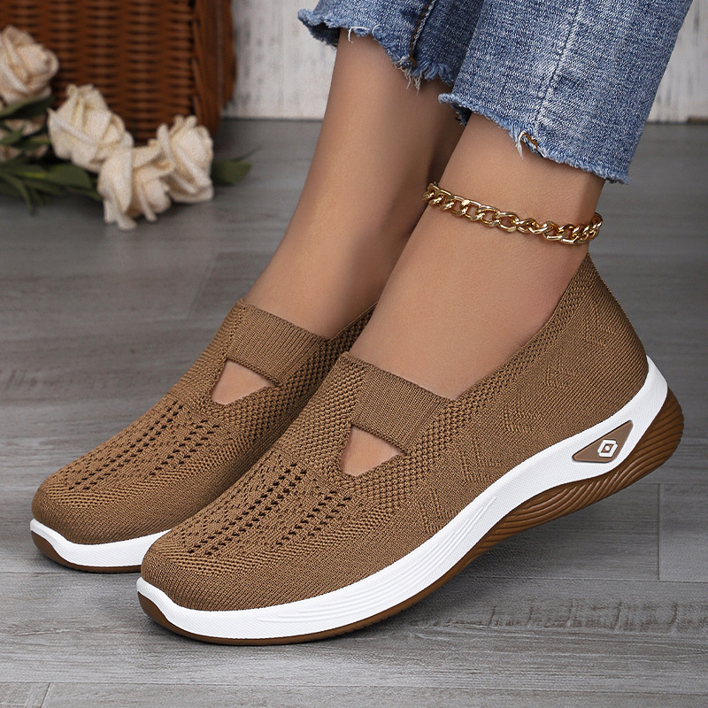 Women's Casual Walking Shoes | Breathable Knit, Non-Slip Sole & Easy On/Off for Daily & Outdoor Use
