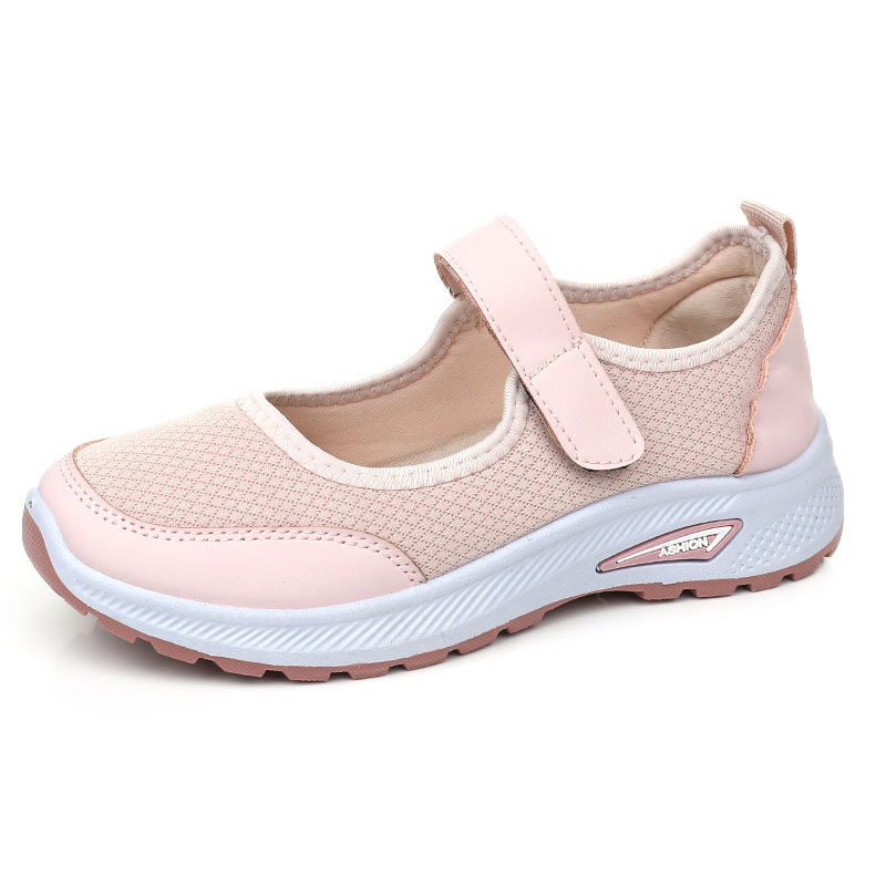 2026 Spring And Summer New Middle-Aged And Elderly Mesh Mother'S Shoes For Women Velcro Soft Sole Elderly Shoes Cross-Border Temu Shoes For Women