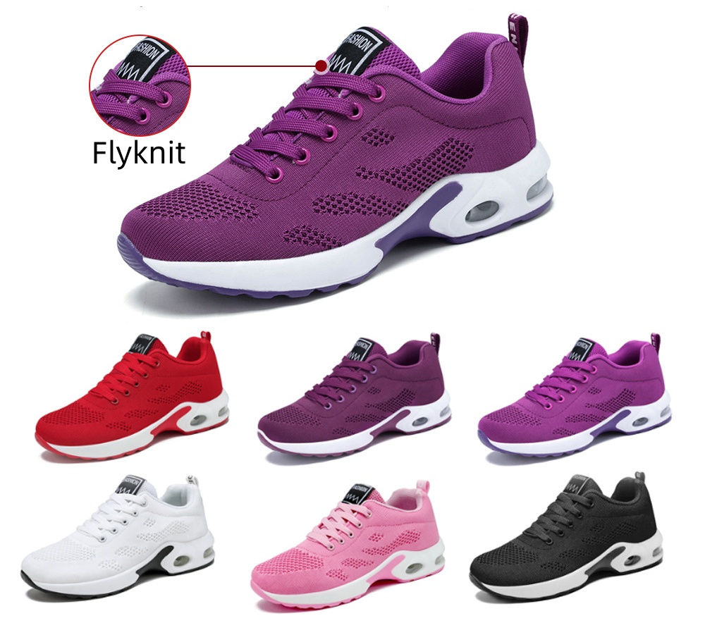 Women'S Shoes Spring Cross-Border Women'S Sports Shoes Large Size Soft Sole Running Shoes Air Cushion Shoes Shoes Casual Mesh Shoes
