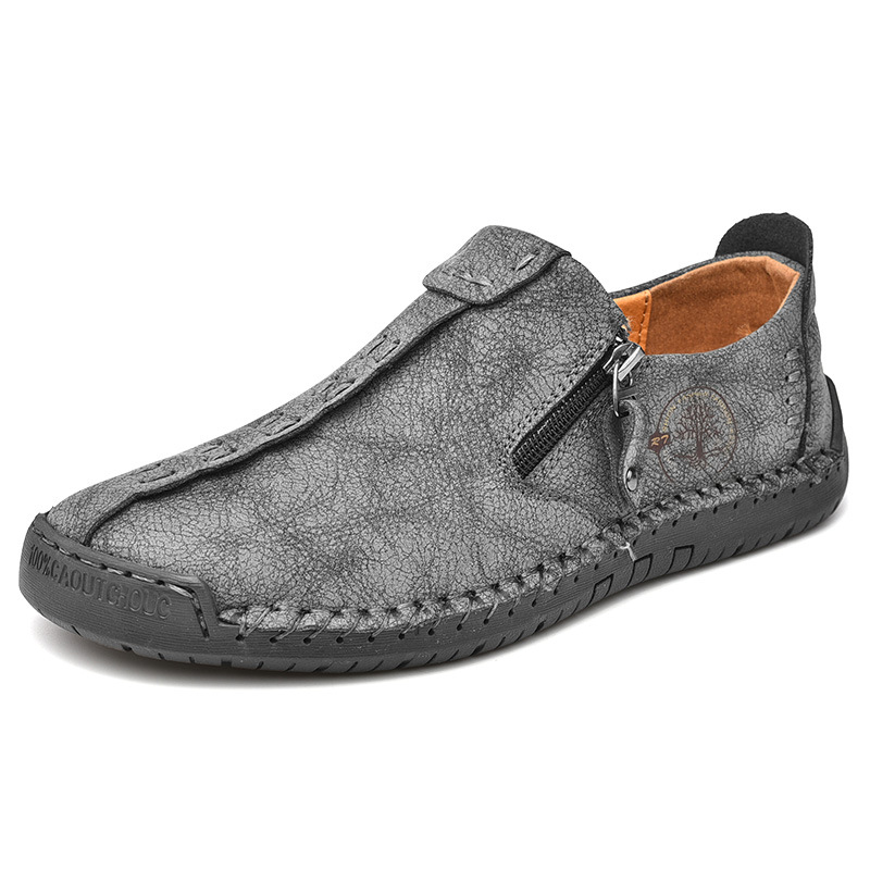 ⏰Limited Time 60% OFF - Men's Handmade Stitched Slip-On Driving Shoes with Zipper