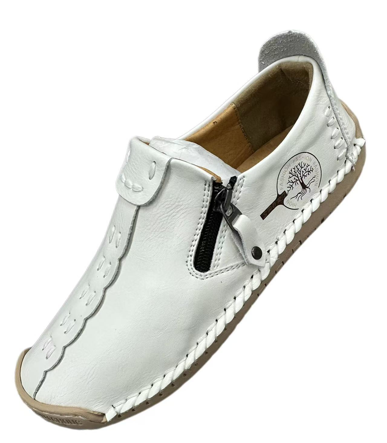 ⏰Limited Time 60% OFF - Men's Handmade Stitched Slip-On Driving Shoes with Zipper