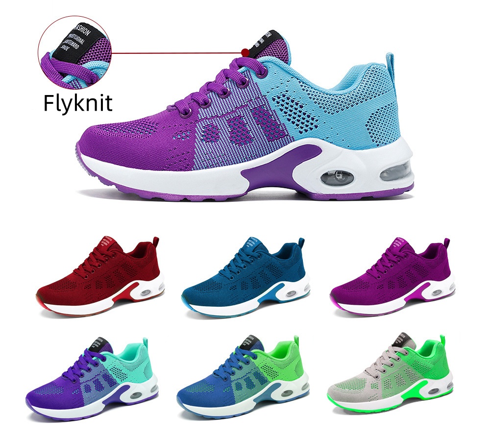 Women'S Shoes Spring Cross-Border Women'S Sports Shoes Large Size Soft Sole Running Shoes Air Cushion Shoes Shoes Casual Mesh Shoes