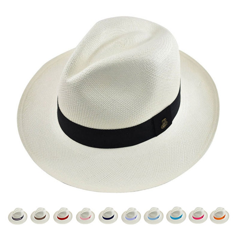 Genuine Panama Hat - Custom Band Color