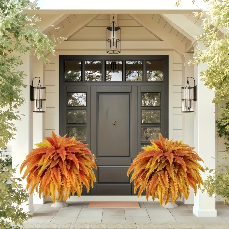 🔥$9.98 Today Only🍂UV Resistant Lifelike Artificial Autumn-toned Boston Fern🍁