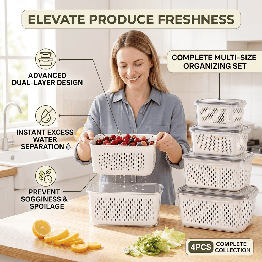 🍓 Food Storage Containers for Refrigerator Organization