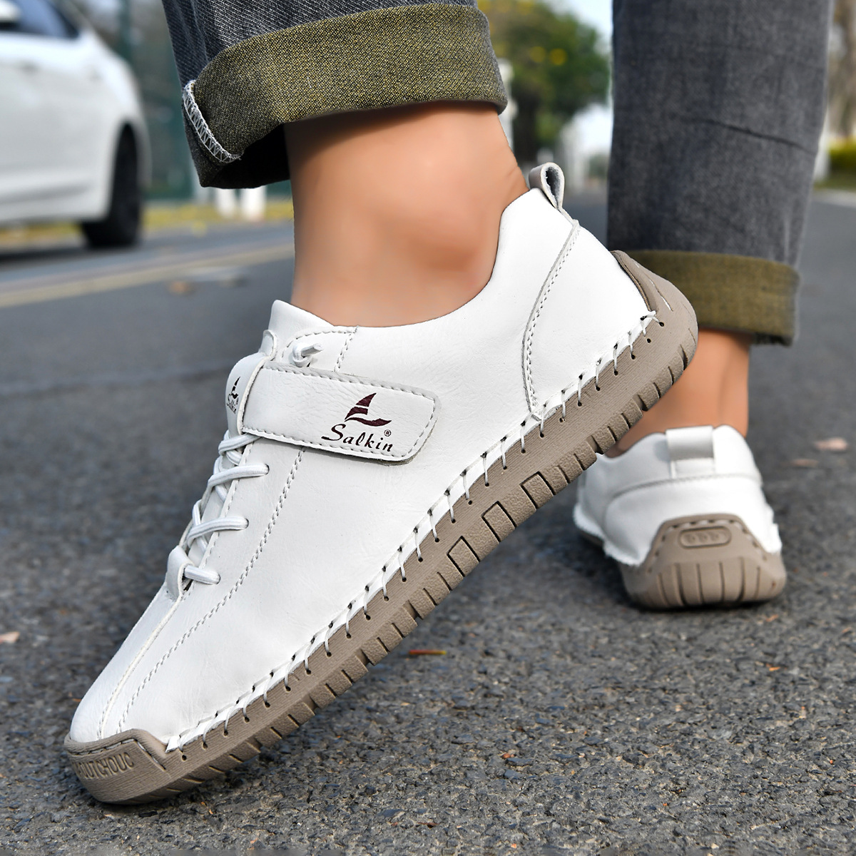 ⏰Limited Time 70% OFF - Men's Handmade Leather Casual Shoes - Comfortable for Driving &