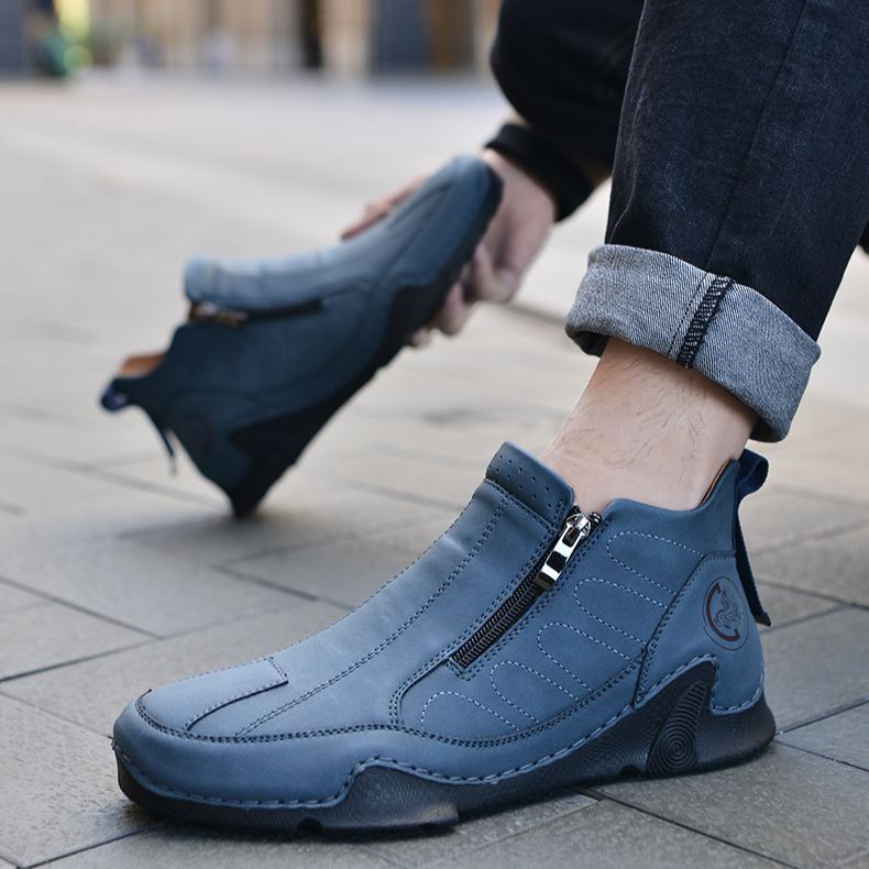 🔥Last Day Promotion 70% OFF🎁Men's Waterproof Orthopedic Walking Shoes, Improve Posture, Pain Free, Easy On Off, For Riding Driving and Daily Commutes