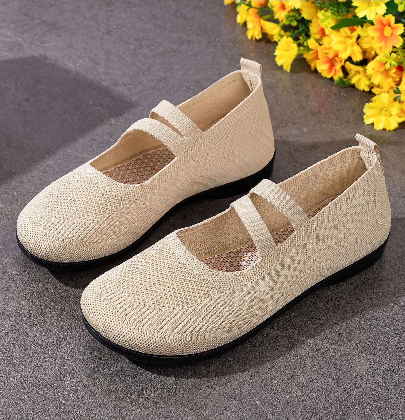 Shoes For Women, Spring Casual Shoes, Soft Soles, Non-Tiring Shoes, Women'S Shoes, Fly-Woven Breathable Single Shoes, Mother'S Shoes, Old Beijing Cloth Shoes