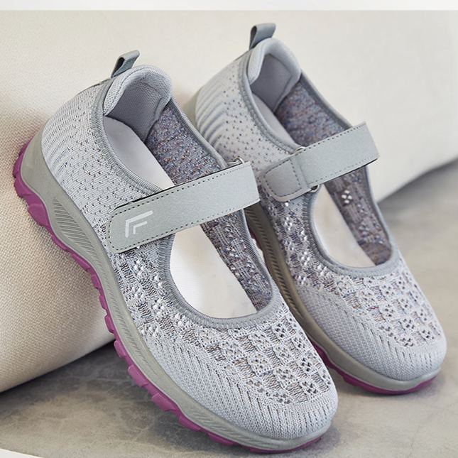 Women'S Shoes New Summer Breathable Mesh Shoes For Women Old Beijing Cloth Shoes Middle-Aged And Elderly Walking Shoes Soft Sole Mom'S Shoes Wholesale