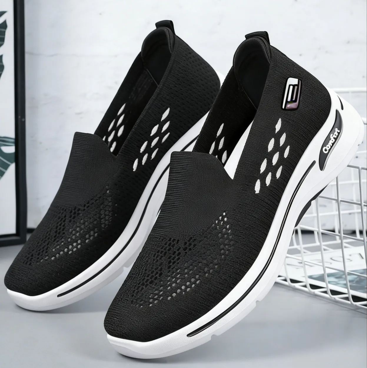 Shoes For Women, Summer Mesh Shoes, Old Beijing Cloth Shoes, Middle-Aged And Elderly Walking Mom Shoes, Women'S Casual Single Shoes, Flat Heels