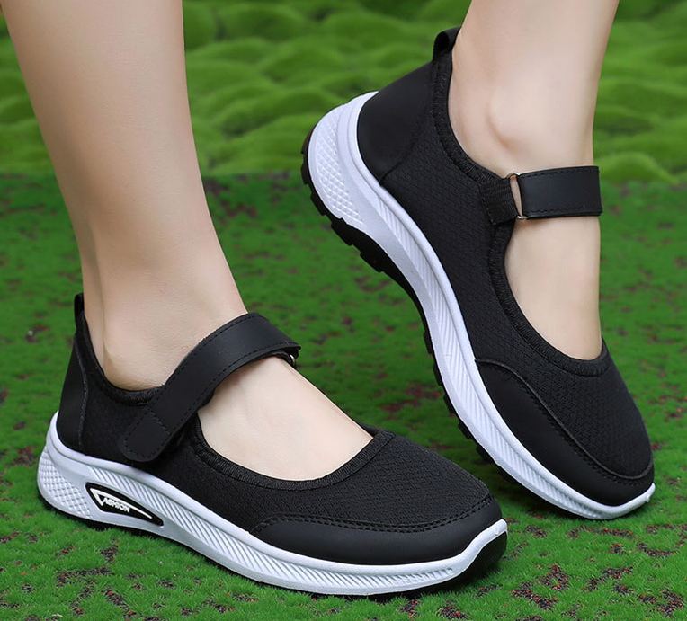 2026 Spring And Summer New Middle-Aged And Elderly Mesh Mother'S Shoes For Women Velcro Soft Sole Elderly Shoes Cross-Border Temu Shoes For Women