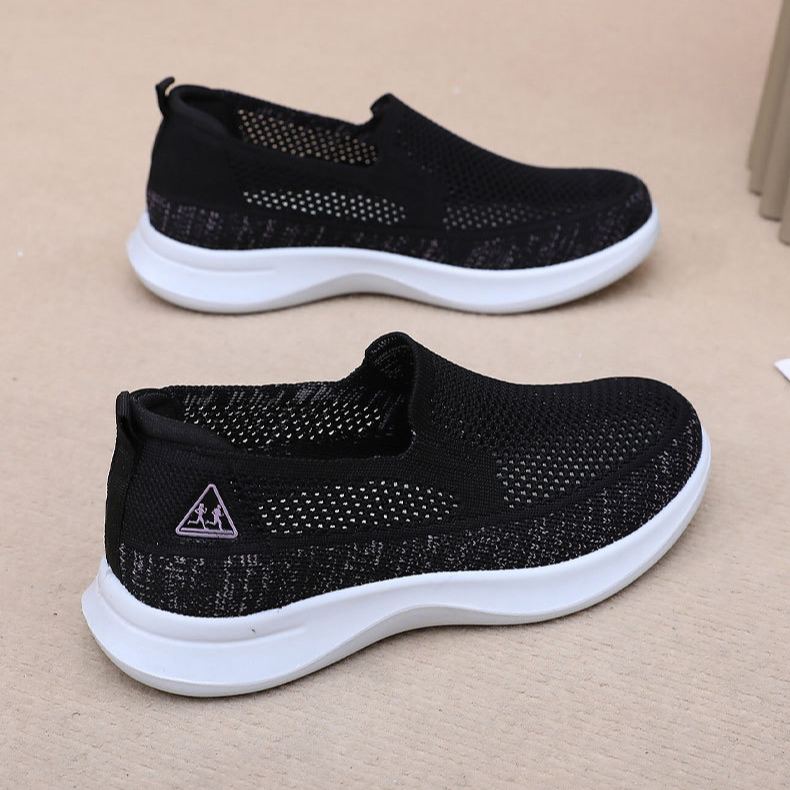 Shoes For Women 2026 Summer New Fashion Versatile Mom Shoes Casual Sports Soft Sole Breathable Slip-On Shoes