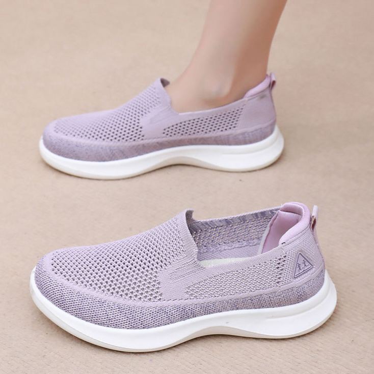 Shoes For Women 2026 Summer New Fashion Versatile Mom Shoes Casual Sports Soft Sole Breathable Slip-On Shoes