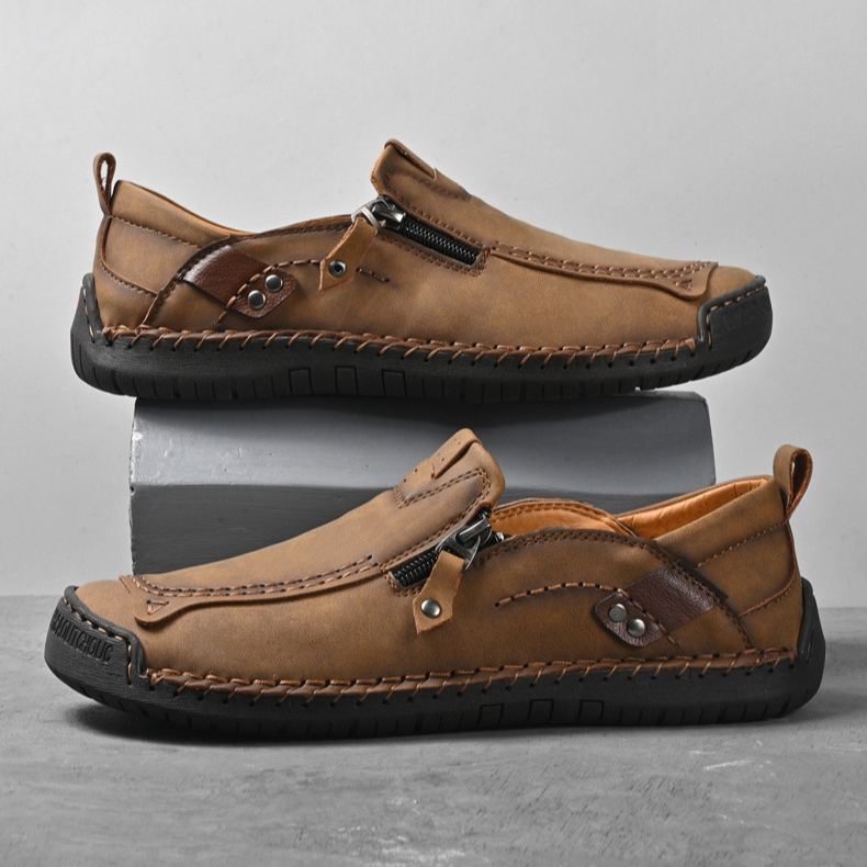 Spring New Style Slip-On Cross-Border Lazy Shoes Men'S Slip-On Loafers Hand-Stitched Large Size Casual Men'S Shoes