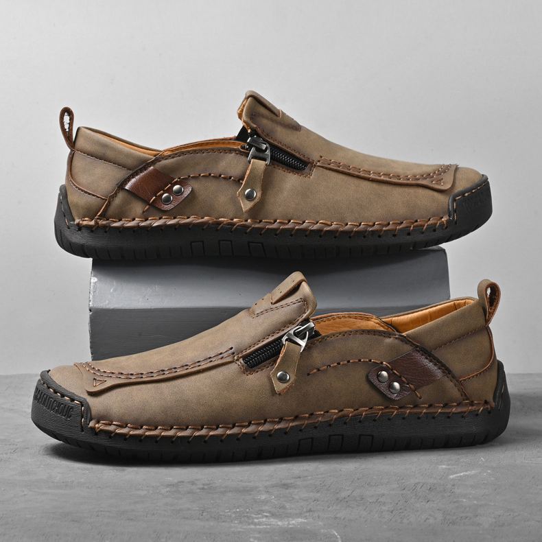 Spring New Style Slip-On Cross-Border Lazy Shoes Men'S Slip-On Loafers Hand-Stitched Large Size Casual Men'S Shoes