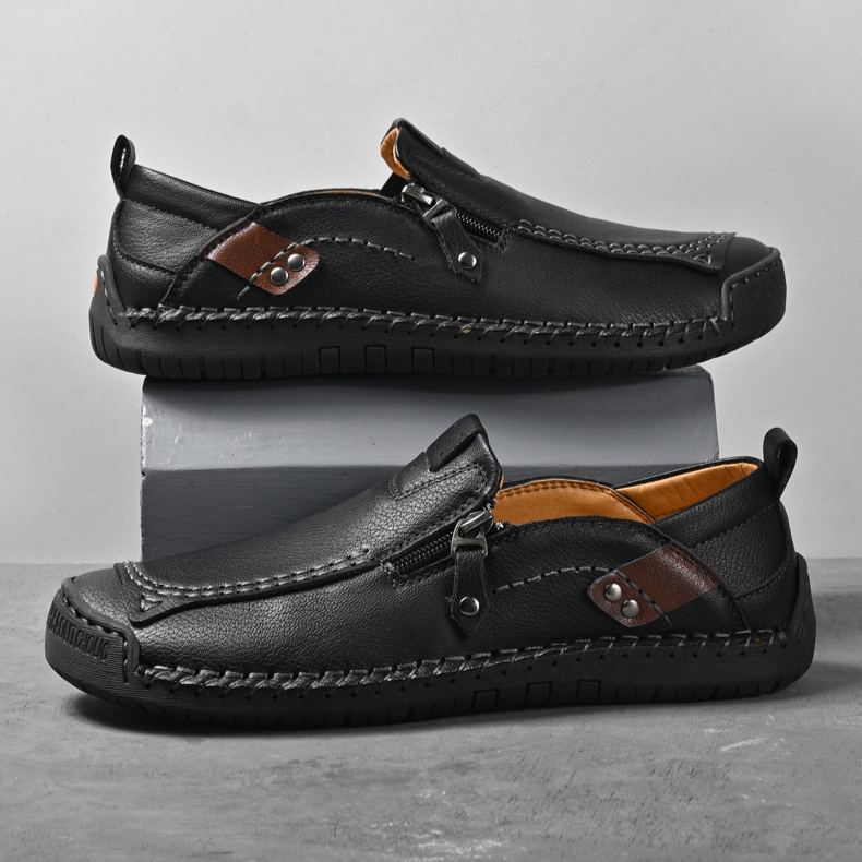 Spring New Style Slip-On Cross-Border Lazy Shoes Men'S Slip-On Loafers Hand-Stitched Large Size Casual Men'S Shoes