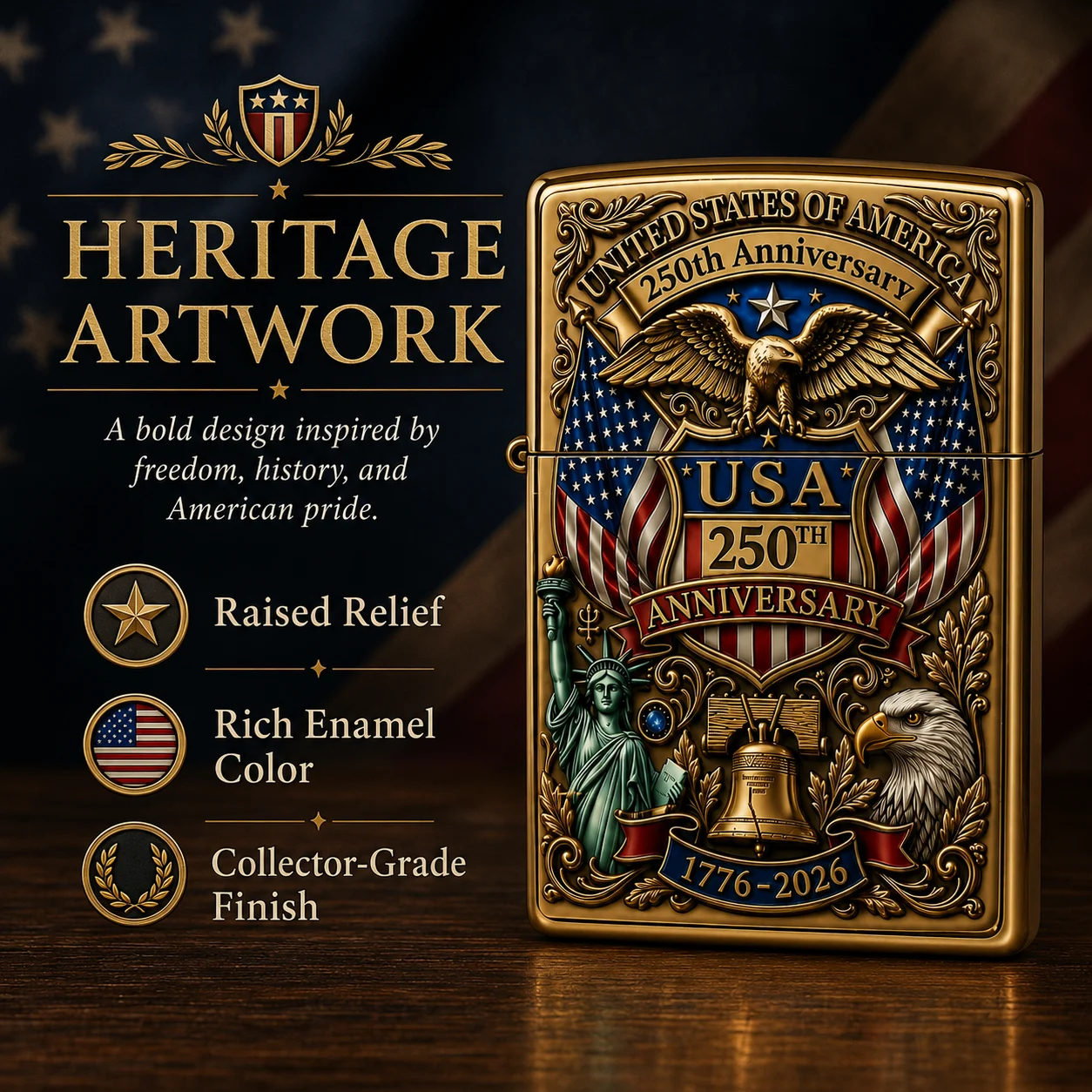 🗽Limited Edition 1776–2026-250th Anniversary Lighter
