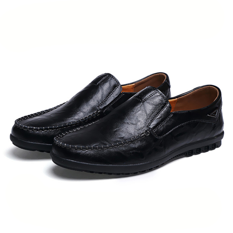 Mens Dress Shoes Leather Men Casual Shoes Brand Mens Loafers Slip on Driving Shoes(Red-Brown,10.5)