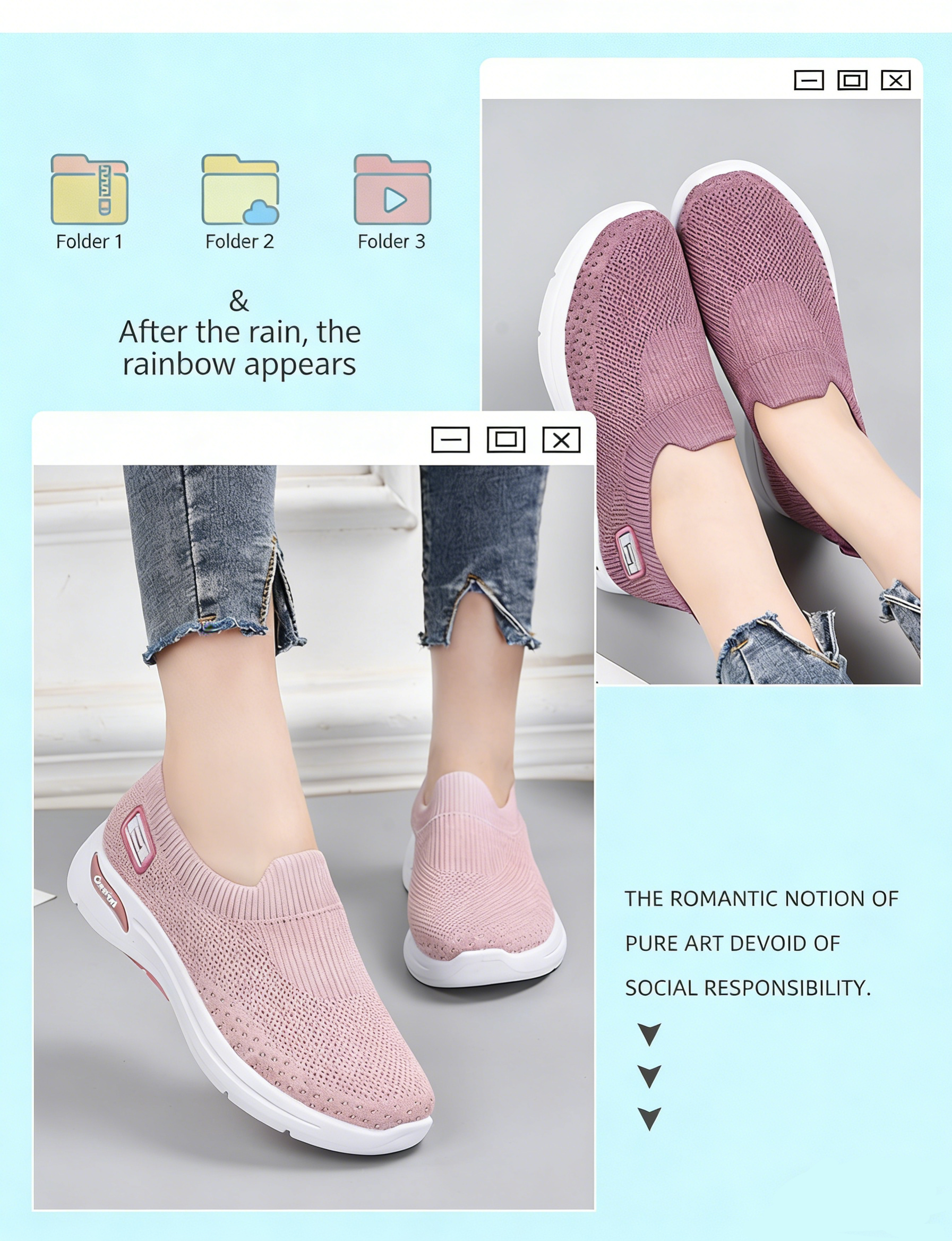 Jianbu Women's Breathable Comfort Sneakers - Soft Sole Fashion Walking Shoes