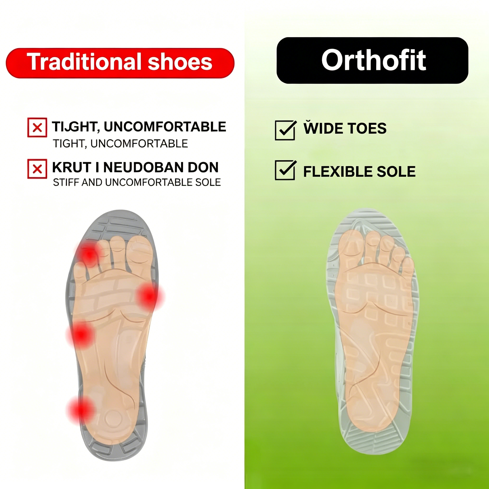 🔷70% Off Today – Don’t Miss Out⬛  Luxury suede leather orthopaedic shoes that are soft, comfortable and provide great foot support