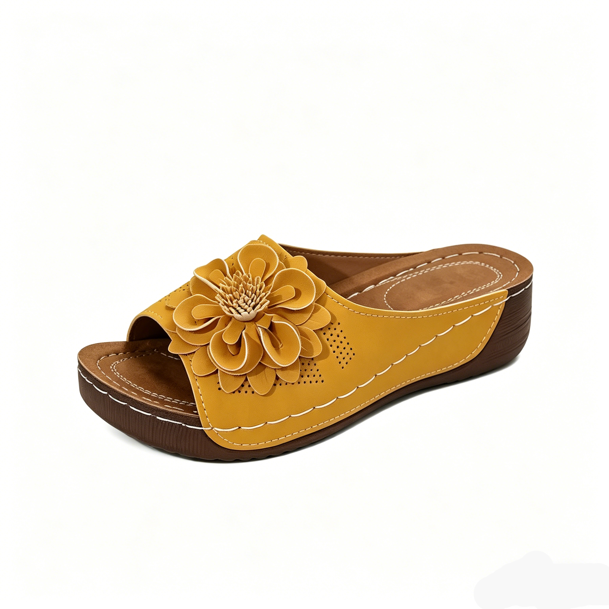 Women's Floral Decor Comfort Wedge Sandals