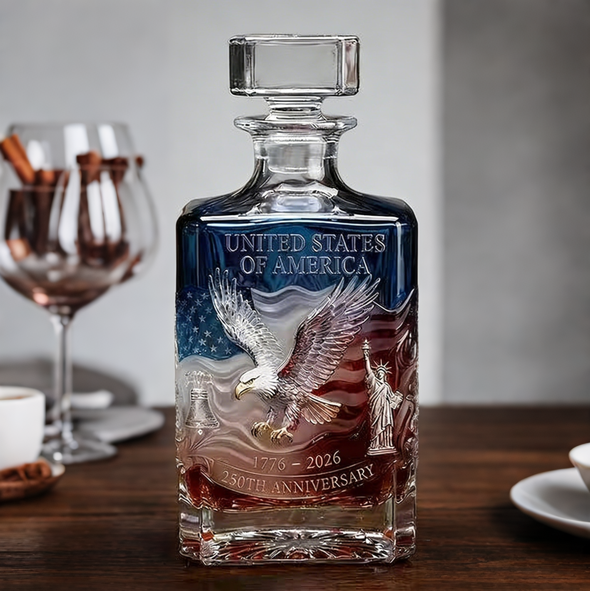 Limited Edition 2026 USA 250th Anniversary Commemorative Glass – 1776-2026 Heritage Edition