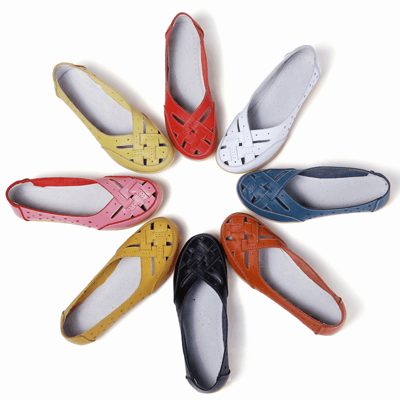 🔥Hot Sale - Ladies Breathable Leather Loafers