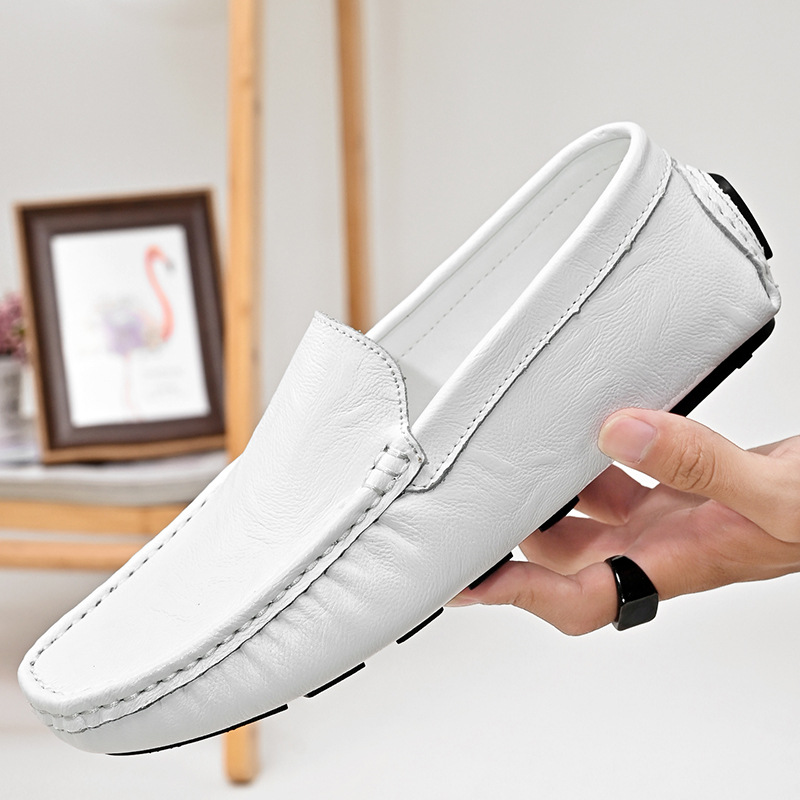 LEADER SHOW Men's Casual Loafers Moccasin Slip on Flats Boat Casual Dress Driving Shoes