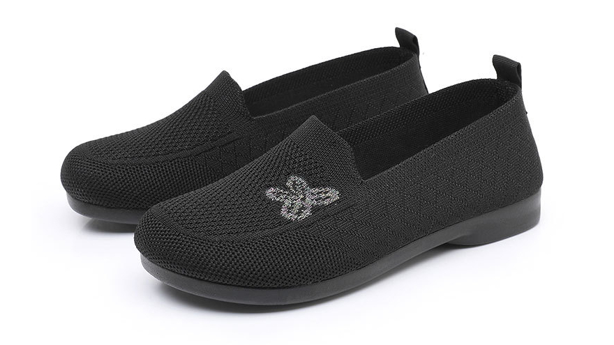 Chaussures à enfiler pour femme - En maille respirante - Semelle souple antidérapante - Chaussures de marche décontractées - Couleur unie - Légères - Confortables - Pour le jogging, l'entraînement, la