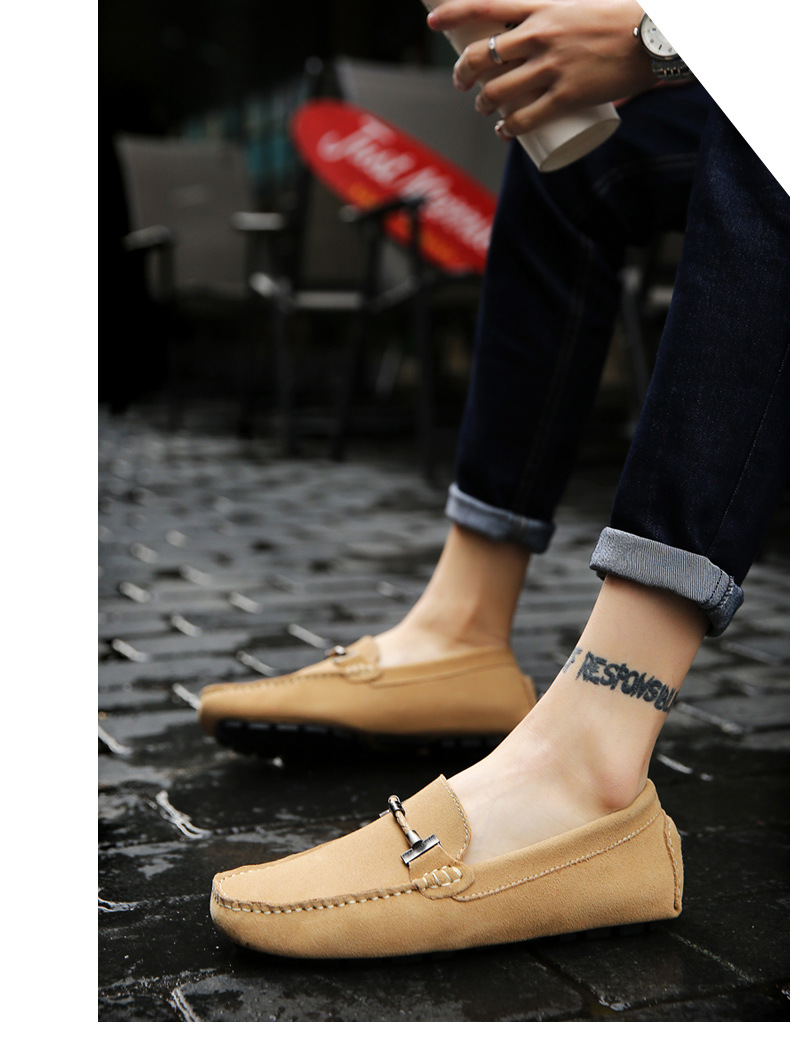 Men's Genuine Leather Driving Shoes — Hand-Stitched, Soft-Soled