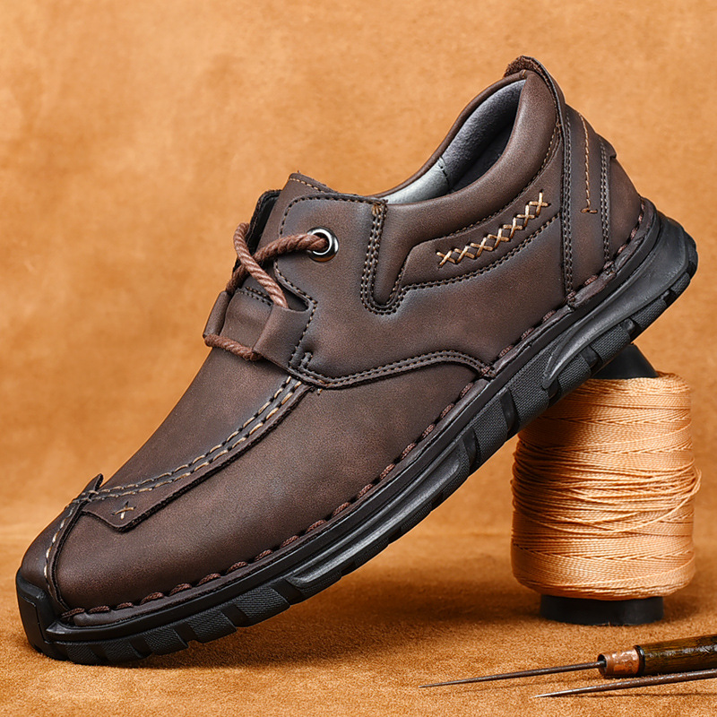 Men's Leather Casual Shoes Fashion Sneakers Driving Loafers Walking Shoes for Men