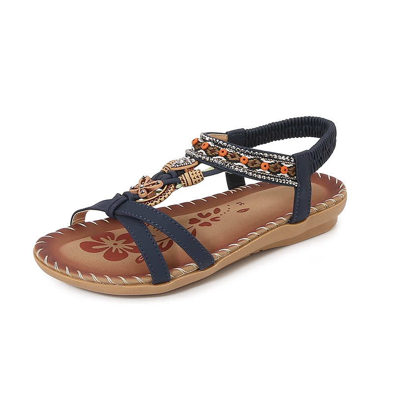 Dakaela Womens Sandals Arch Support Summer Beach Flat Shoes Bohemian Comfort Walking Flip Flops