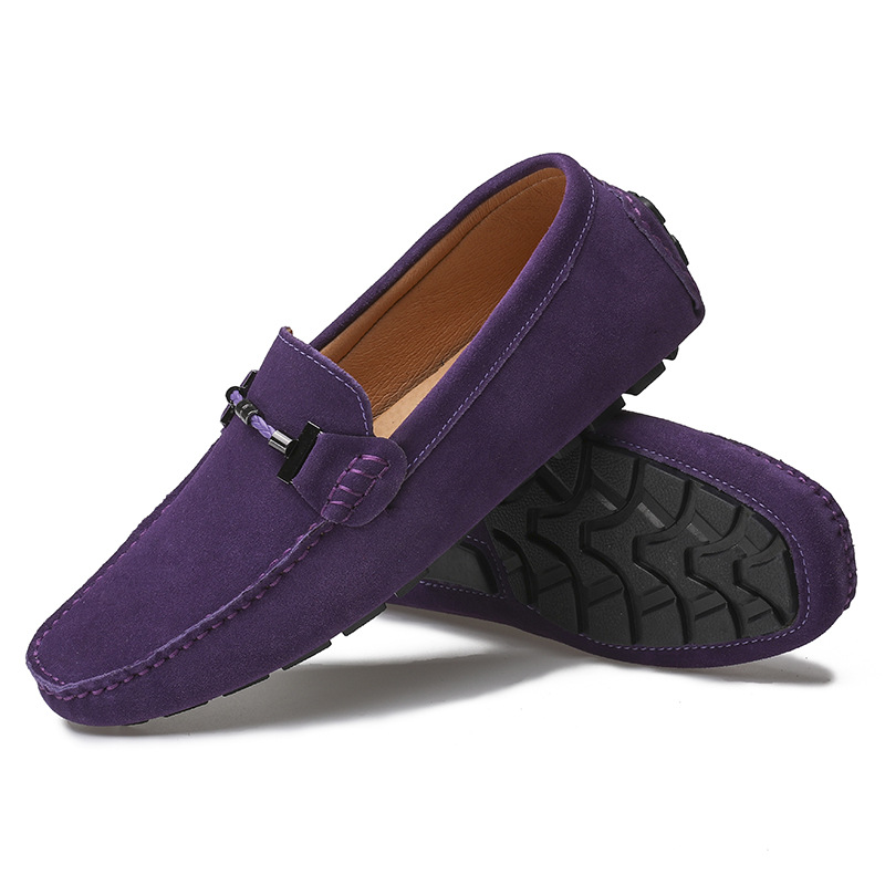 Men's Genuine Leather Driving Shoes — Hand-Stitched, Soft-Soled