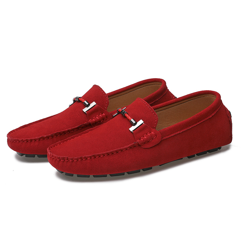 Men's Genuine Leather Driving Shoes — Hand-Stitched, Soft-Soled