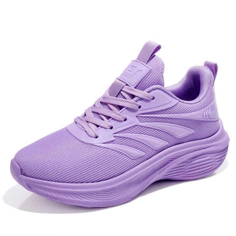 Orange Casual Shoes Women Breathable Mesh Thick Sole Sneakers Ladies Tennis Shoes Lightweight 2026 Spring Outdoors Walking Shoes