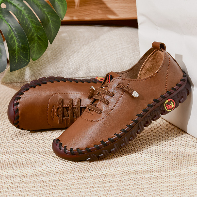 Women's Calfskin Leather Walking Shoes – Ultra Comfortable