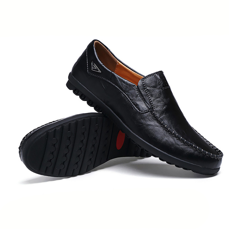 Mens Dress Shoes Leather Men Casual Shoes Brand Mens Loafers Slip on Driving Shoes(Red-Brown,10.5)