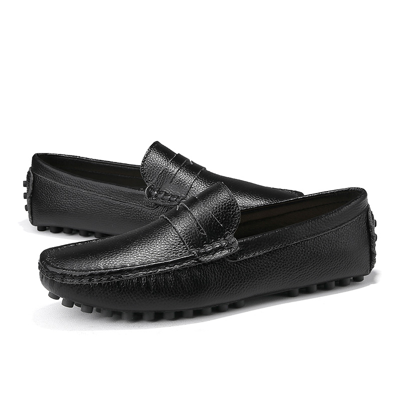 West Louis™ Genuine Leather Loafers With Spikes