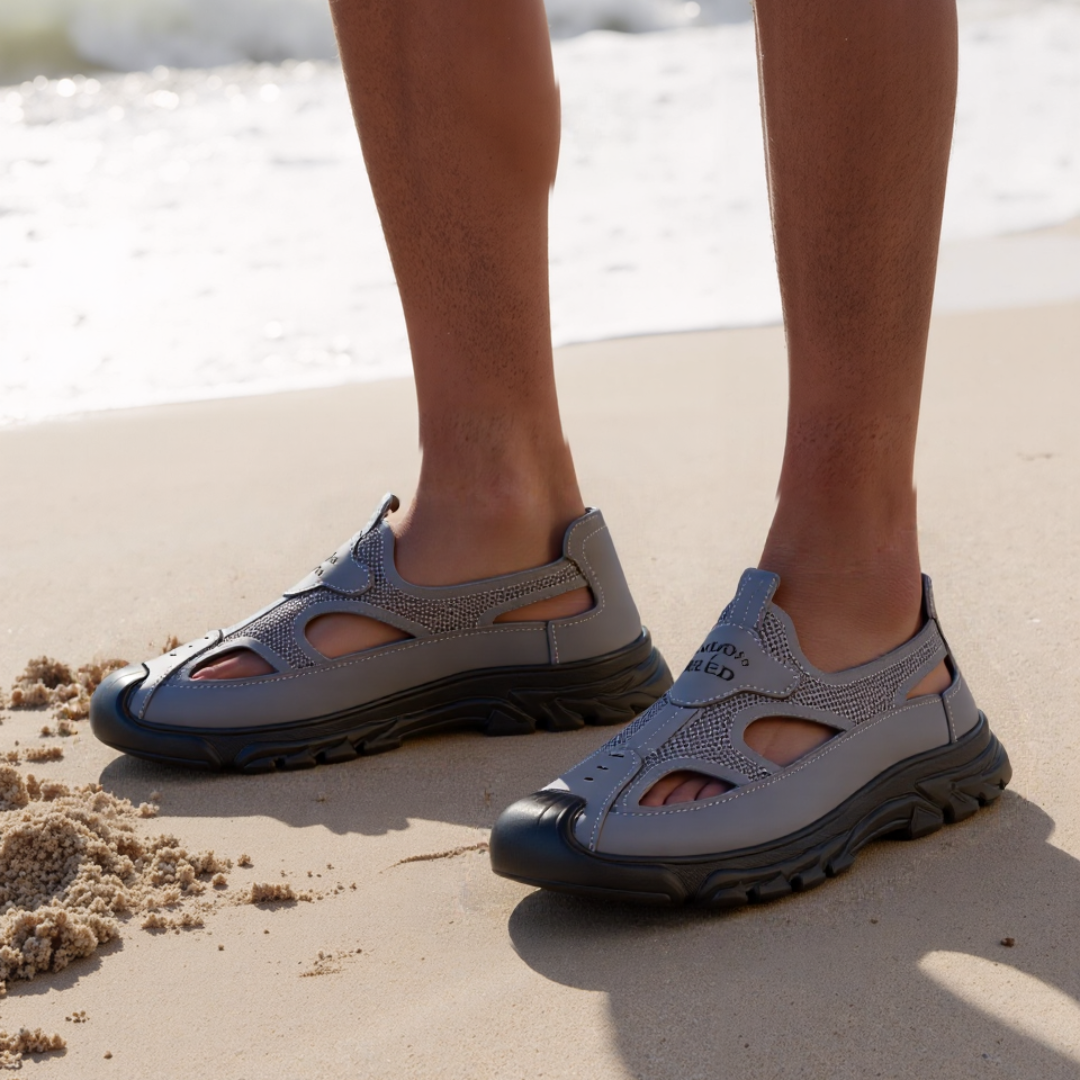 SooFeet Men Orthopedic Sandals Arch Support Breathable Lightweight Summer