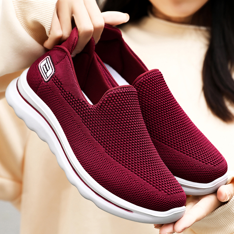 Women's Hiking Fitness Lightweight Breathable Arch Support Orthopedic Slip-on Loafers