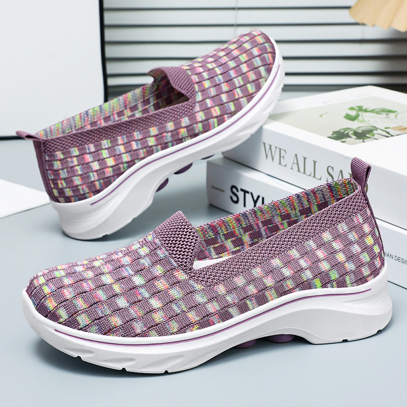 🚶‍♀️👟Clearance!!!⏱️Last Hour!!✨Women's Commuting Lightweight Breathable Wide Toe Arch Support Slip-On Sneakers