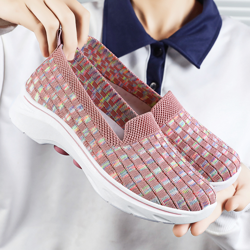 🚶‍♀️👟Clearance!!!⏱️Last Hour!!✨Women's Commuting Lightweight Breathable Wide Toe Arch Support Slip-On Sneakers