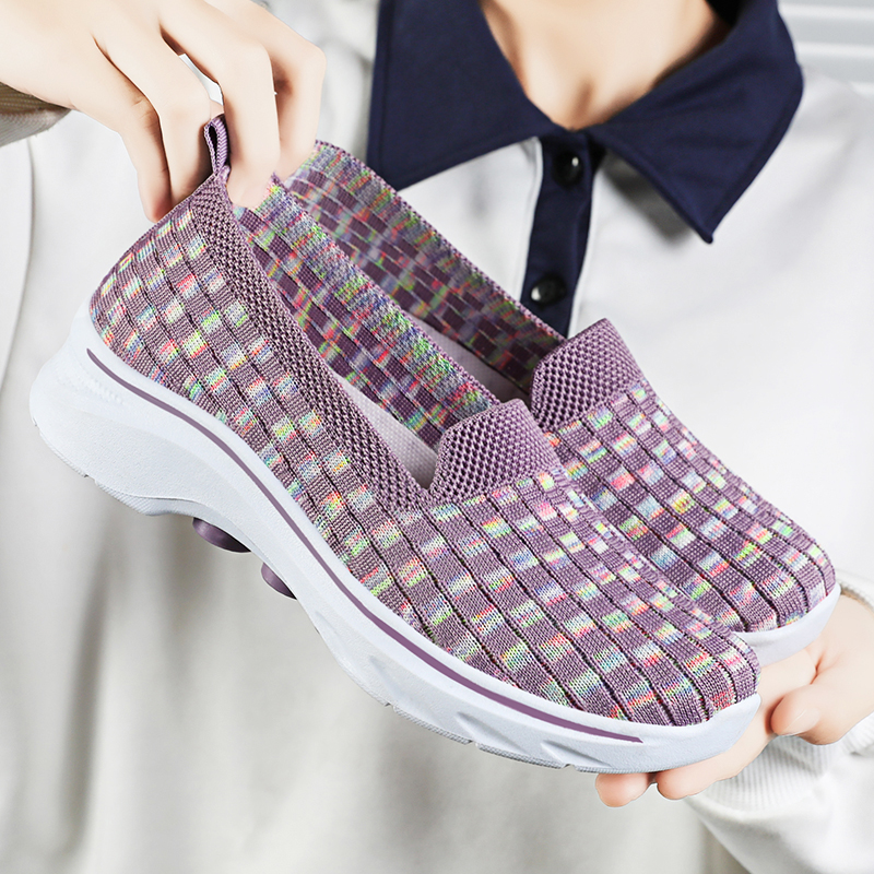 🚶‍♀️👟Clearance!!!⏱️Last Hour!!✨Women's Commuting Lightweight Breathable Wide Toe Arch Support Slip-On Sneakers