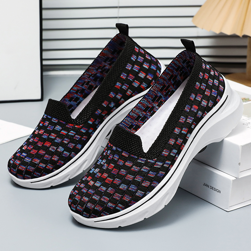 🚶‍♀️👟Clearance!!!⏱️Last Hour!!✨Women's Commuting Lightweight Breathable Wide Toe Arch Support Slip-On Sneakers