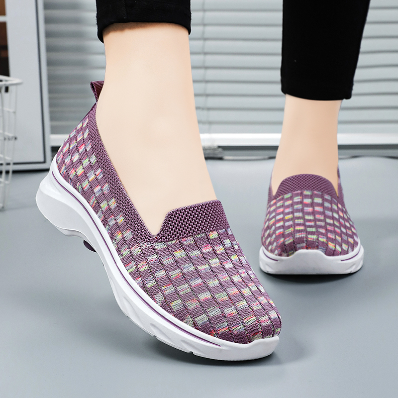 🚶‍♀️👟Clearance!!!⏱️Last Hour!!✨Women's Commuting Lightweight Breathable Wide Toe Arch Support Slip-On Sneakers