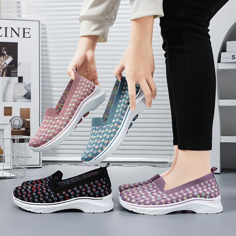 🚶‍♀️👟Clearance!!!⏱️Last Hour!!✨Women's Commuting Lightweight Breathable Wide Toe Arch Support Slip-On Sneakers