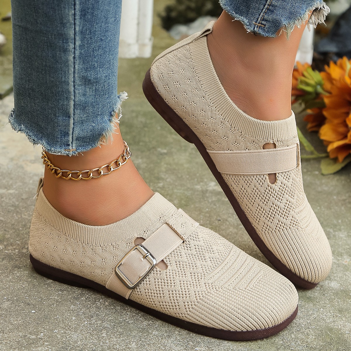 🌸🎉 Trendy Must-Have! Only a Few Left! ✨🥿💫Women's Daily Soft Breathable Arch Support Neuropathic Flat Mule Diabetic Shoes