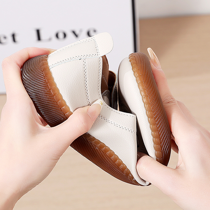 Women's Daily Comfortable Non-slip Breathable Genuine Leather Slip-on Loafers