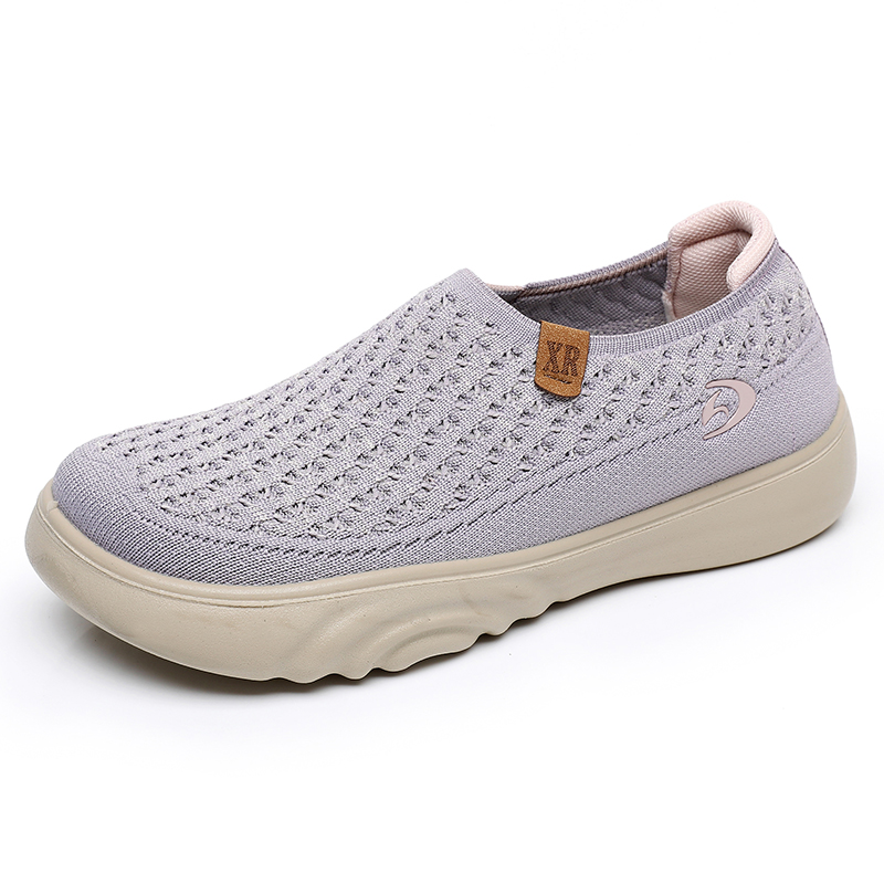Women's Soft Orthopedic Shoes Breathable Woven Go Walking Slip On Foam Shoes Arch Support Hands Slip in Chunky Wedge