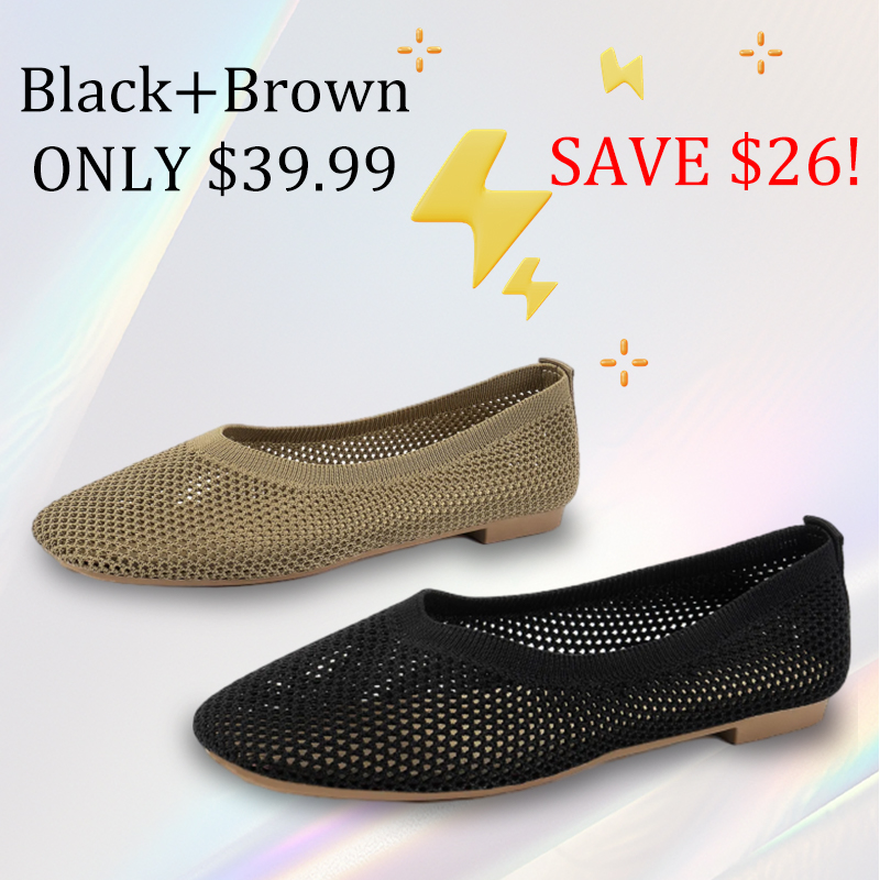 LOWEST PRICE EVER🌸Buy 2 ONLY $39.99🎉 Trendy Must-Have! Only a Few Left! ✨🥿💫Women's Ballet Comfortable Soft Breathable Non-Slip Orthopedic Slip-On Flat Shoes